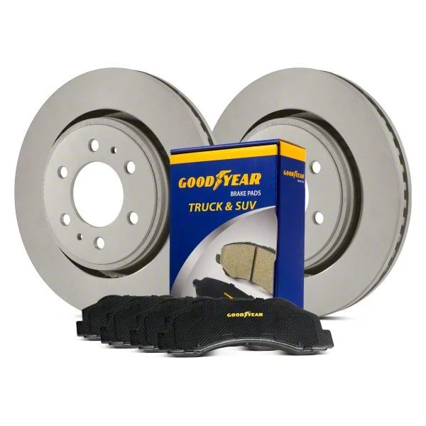 Goodyear Brakes Truck and SUV 6-Lug Brake Rotor and Pad Kit; Rear (07-14 Tahoe)