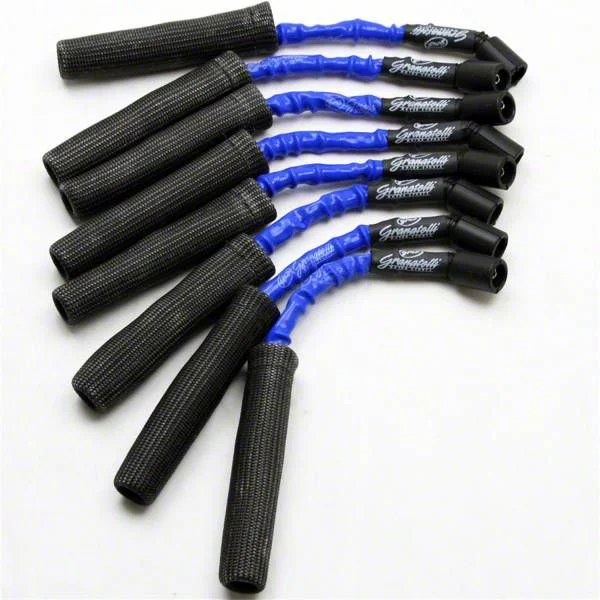 Granatelli Motor Sports High Performance Spark Plug Wires; High Temp Blue and Black (2014 Tahoe)