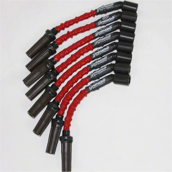 Granatelli Motor Sports High Performance Spark Plug Wires; High Temp Red (2014 Yukon)