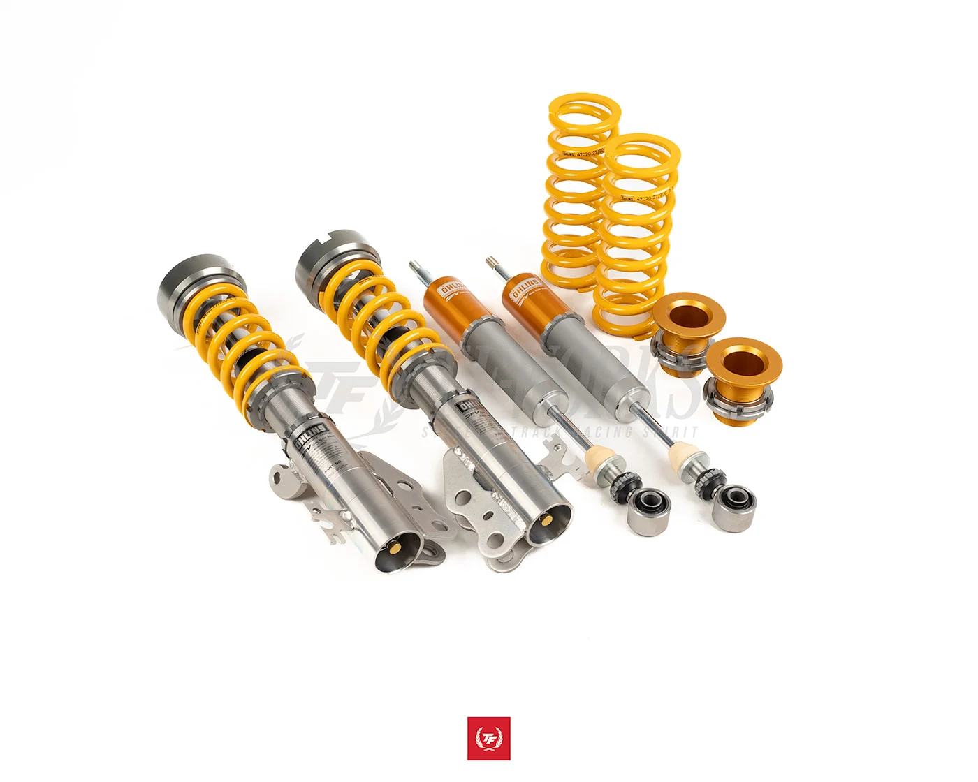 TF-Works Spec Ohlins Road and Track Coilover Kit with SWIFT Springs - GR Corolla