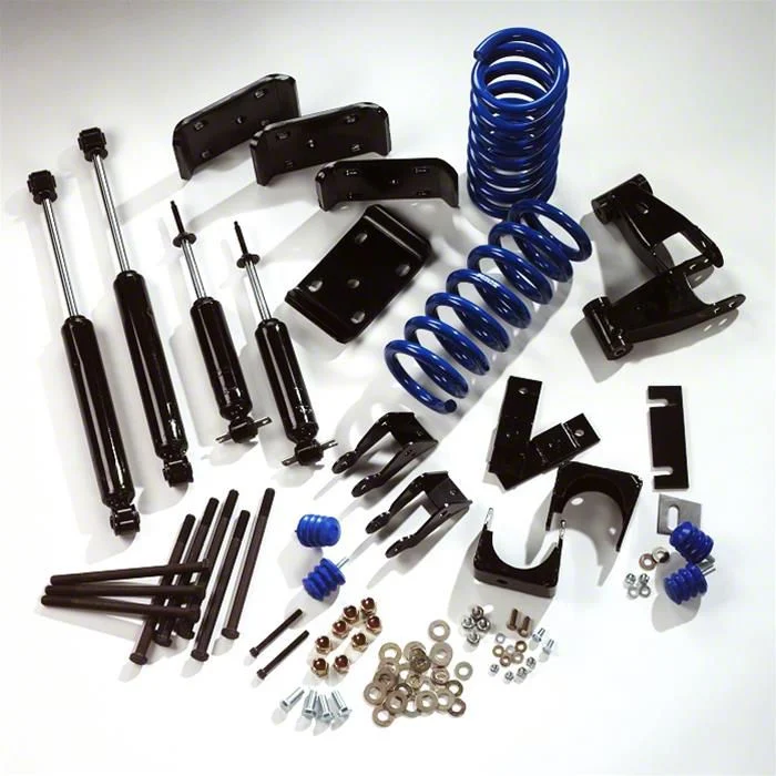 Ground Force Lowering Kit; 1.50-Inch Front / 4.30-Inch Rear (02-05 RAM 1500 Regular Cab w/ 6.4-Foot Box)