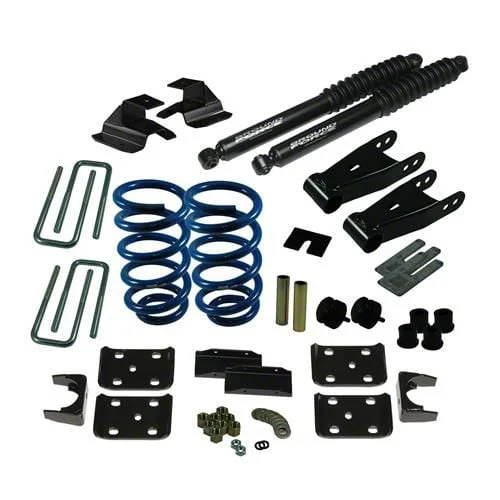 Ground Force 2-Inch Front / 4-Inch Rear Lowering Kit (14-18 2WD Silverado 1500 Double Cab, Crew Cab)