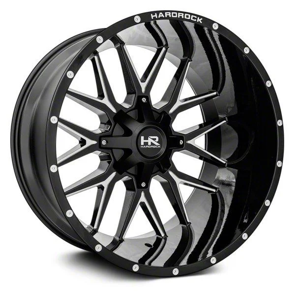 Hardrock Offroad Affliction Gloss Black Milled 6-Lug Wheel; 20x12; -44mm Offset (07-14 Tahoe)