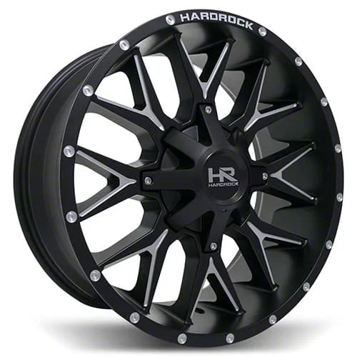 Hardrock Offroad Affliction Satin Black Milled 6-Lug Wheel; 20x12; -44mm Offset (07-14 Tahoe)