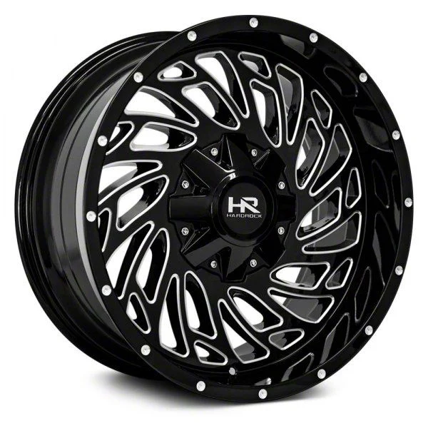 Hardrock Offroad Attack Gloss Black Milled 6-Lug Wheel; 20x12; -51mm Offset (07-14 Tahoe)