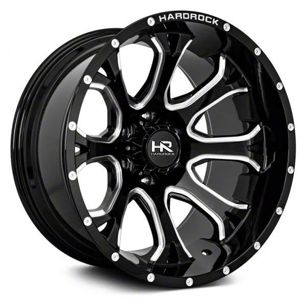 Hardrock Offroad Bloodshot Xposed Gloss Black 6-Lug Wheel; 24x14; -76mm Offset (07-14 Yukon)