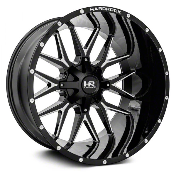 Hardrock Offroad Affliction Gloss Black Milled 6-Lug Wheel; 20x12; -44mm Offset (09-14 F-150)