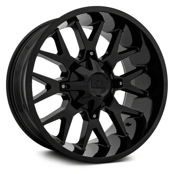 Hardrock Offroad Affliction Gloss Black 6-Lug Wheel; 20x12; -44mm Offset (14-18 Sierra 1500)
