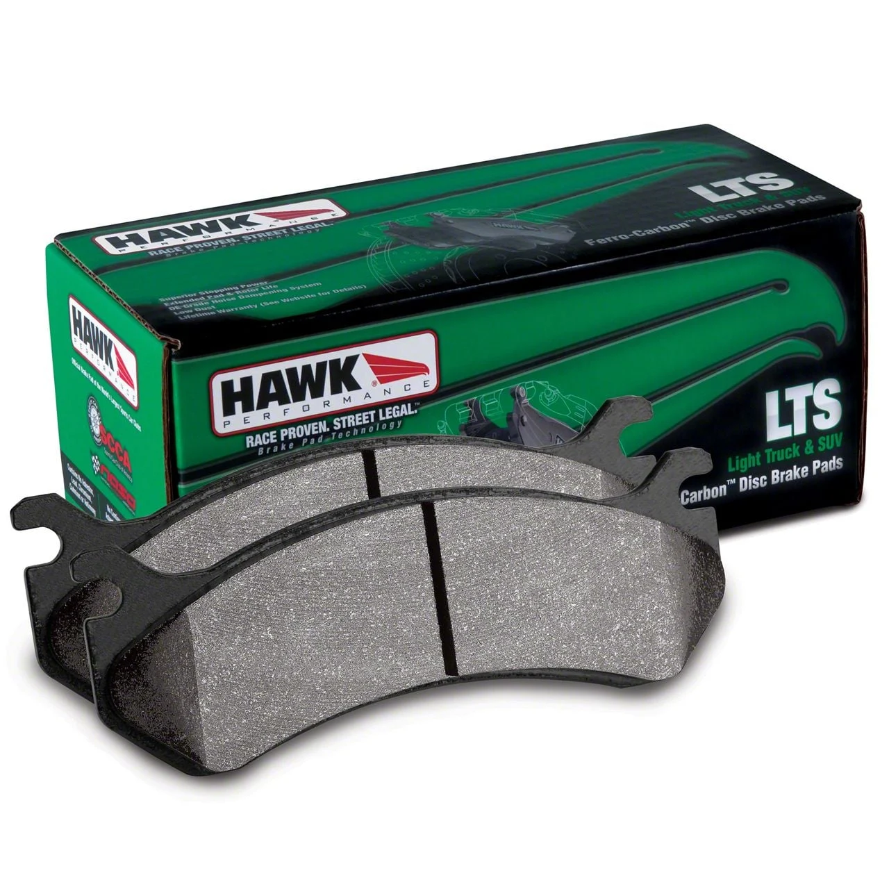 Hawk Performance LTS Brake Pads; Front Pair (05-06 Sierra 1500 w/ Rear Drum Brake; 07-15 Sierra 1500)