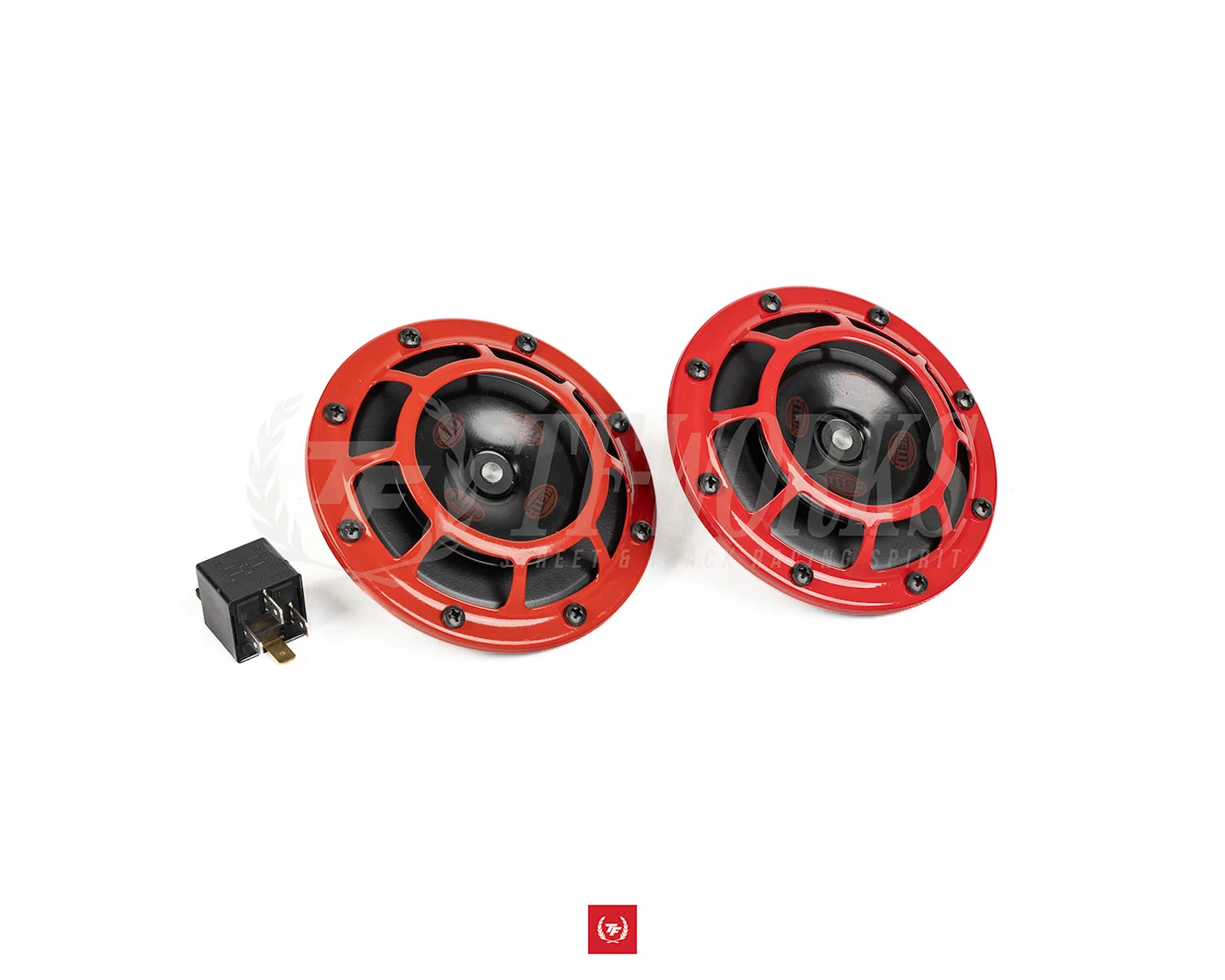 Hella Supertone Horn Kit 12V 300/500HZ - Red