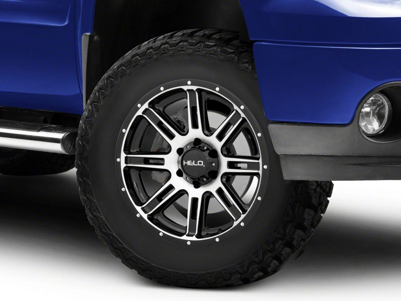 HELO HE900 Gloss Black Machined 6-Lug Wheel; 18x9; 0mm Offset (07-13 Sierra 1500)