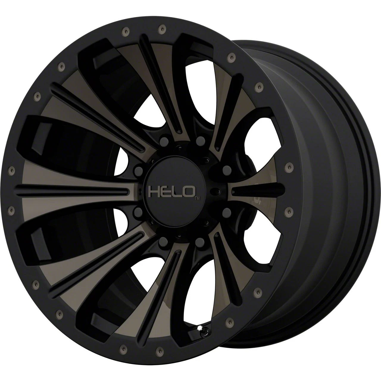 HELO HE901 Satin Black Dark Tint 6-Lug Wheel; 17x9; -12mm Offset (07-13 Sierra 1500)