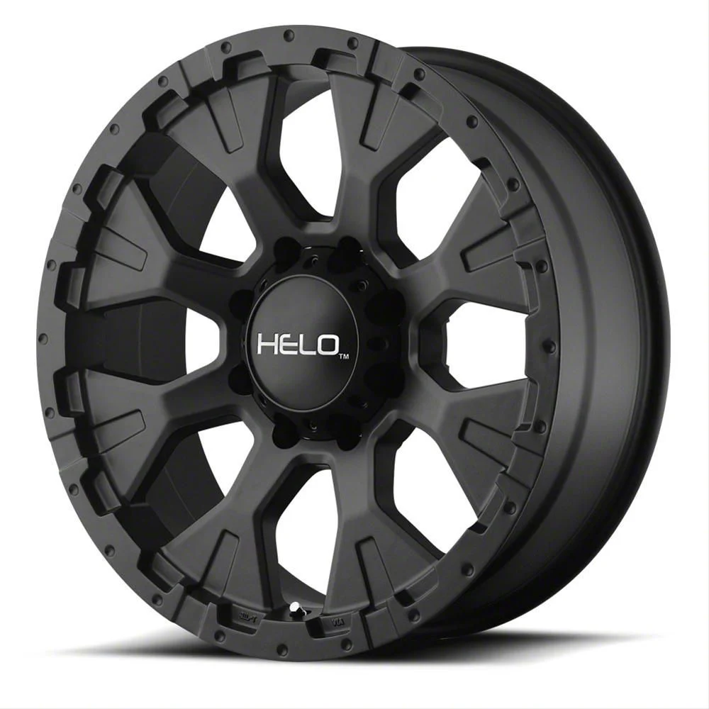 HELO HE878 Satin Black 5-Lug Wheel; 17x9; -12mm Offset (02-08 RAM 1500, Excluding Mega Cab)