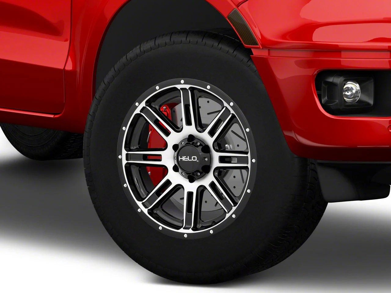 HELO HE900 Gloss Black Machined 6-Lug Wheel; 18x9; 0mm Offset (19-23 Ranger)