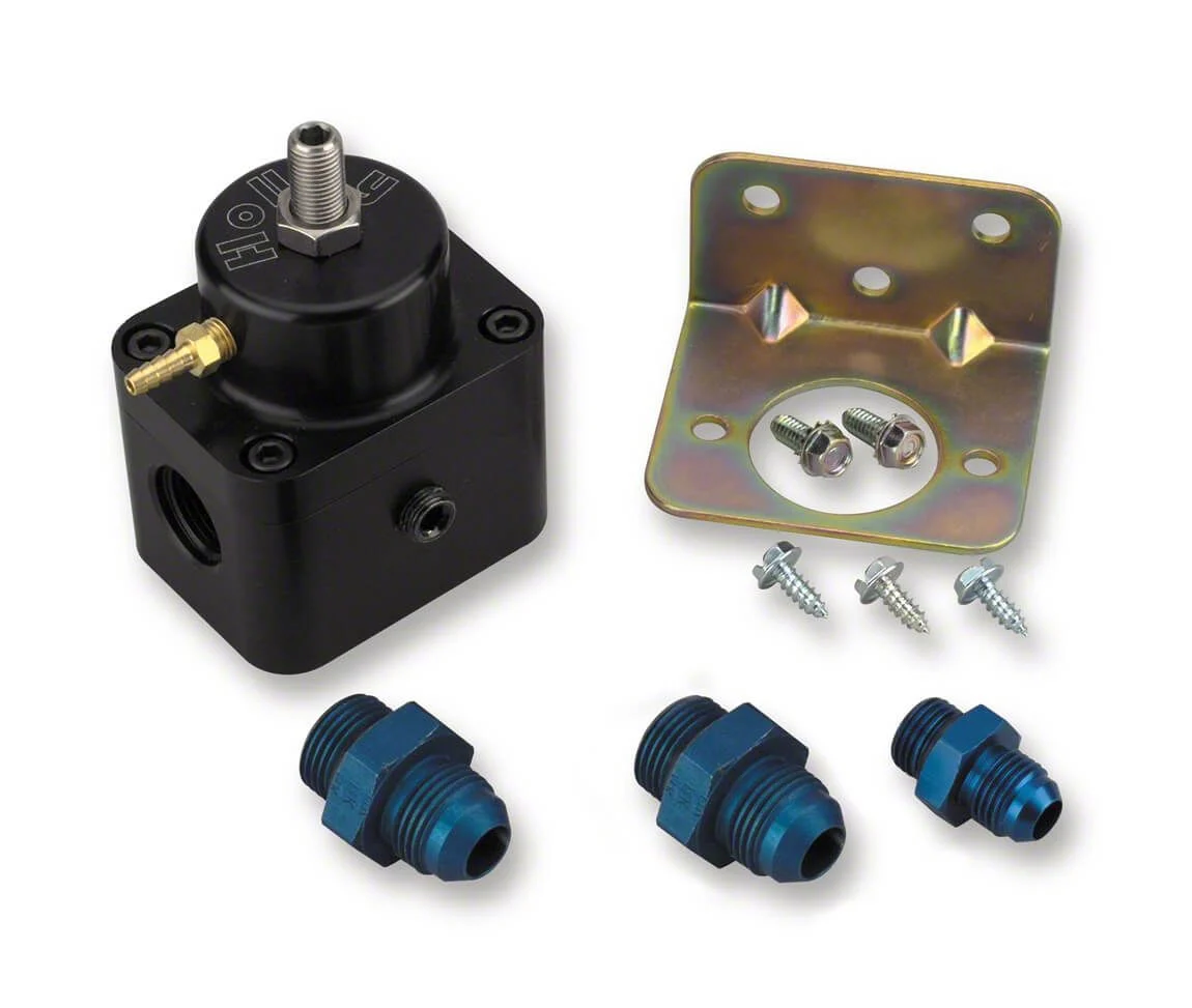 Holley Fuel Pressure Regulator; MPFI BILLET FUEL PRES REG-BLK