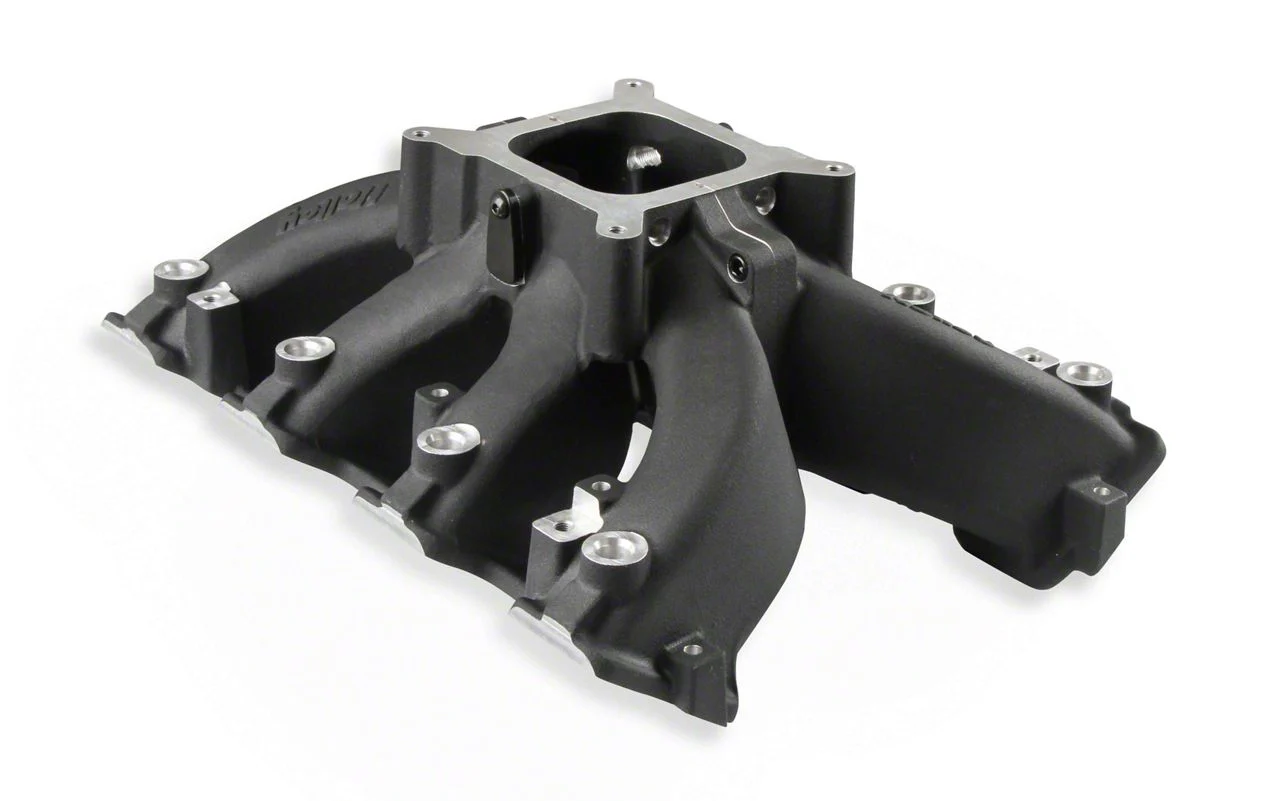 Holley GM LS3/L92 Single Plane EFI Split-Design Race Intake Manifold; Black (07-08 6.2L Sierra 1500 Denali)