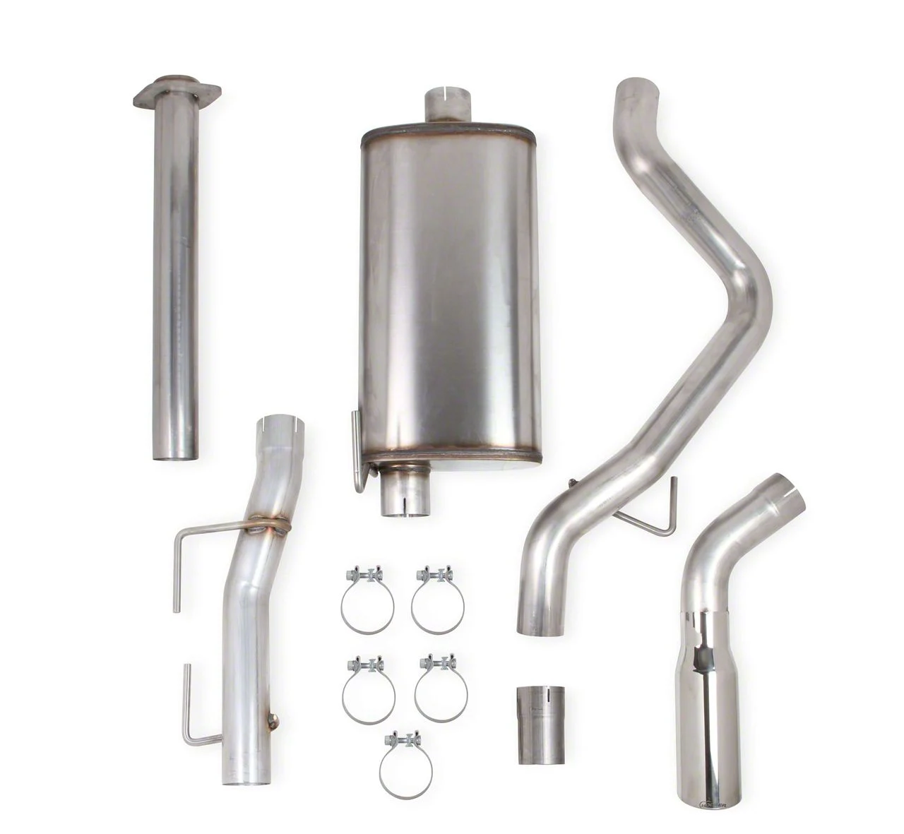 Hooker BlackHeart Single Exhaust System with Polished Tip; Side Exit (11-14 3.5L EcoBoost F-150)