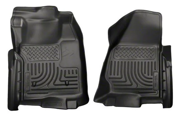 Husky Liners WeatherBeater Front Floor Liners; Black (11-12 F-350 Super Duty Regular Cab w/o Floor Shifter)