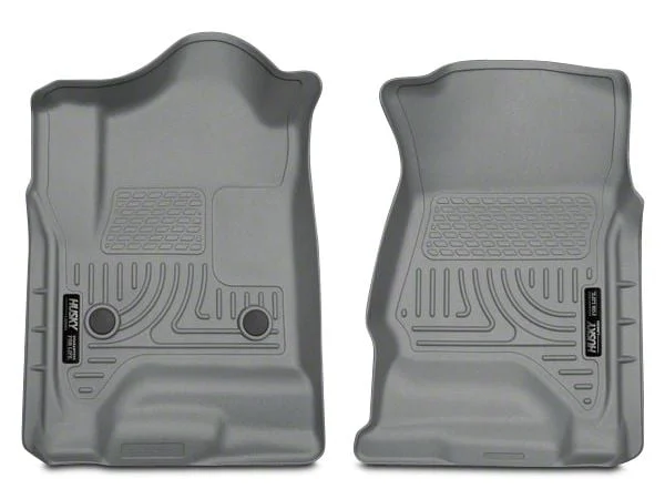 Husky Liners WeatherBeater Front Floor Liners; Gray (14-18 Silverado 1500 Double Cab, Crew Cab)