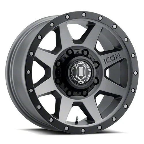 ICON Alloys Rebound HD Titanium 8-Lug Wheel; 17x8.5; 6mm Offset (11-16 F-350 Super Duty SRW)