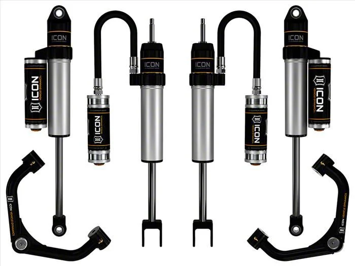 ICON Vehicle Dynamics 0 to 2-Inch Suspension Lift System with Tubular Upper Control Arms; Stage 2 (20-26 Sierra 3500 HD)
