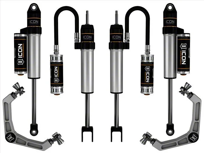 ICON Vehicle Dynamics 0 to 2-Inch Suspension Lift System with Billet Upper Control Arms; Stage 2 (20-26 Silverado 2500 HD)