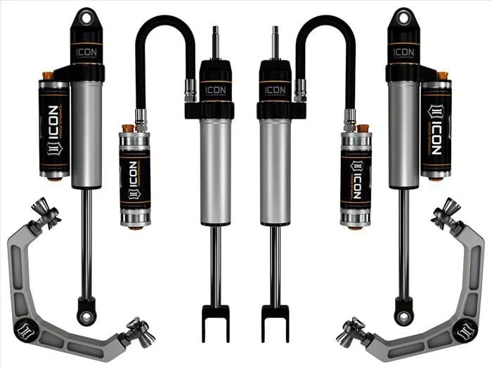 ICON Vehicle Dynamics 0 to 2-Inch Suspension Lift System with Billet Upper Control Arms; Stage 3 (20-26 Silverado 2500 HD)