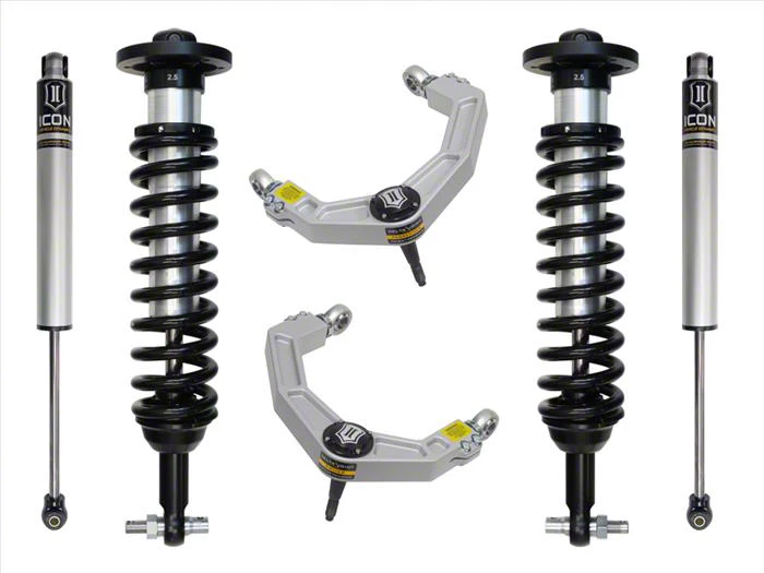 ICON Vehicle Dynamics 0 to 2.75-Inch Suspension Lift System with Billet Upper Control Arms; Stage 2 (21-26 4WD F-150, Excluding Raptor)