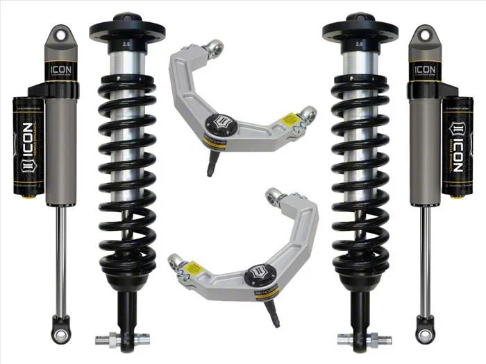 ICON Vehicle Dynamics 0 to 2.75-Inch Suspension Lift System with Billet Upper Control Arms; Stage 3 (21-26 4WD F-150, Excluding Raptor)