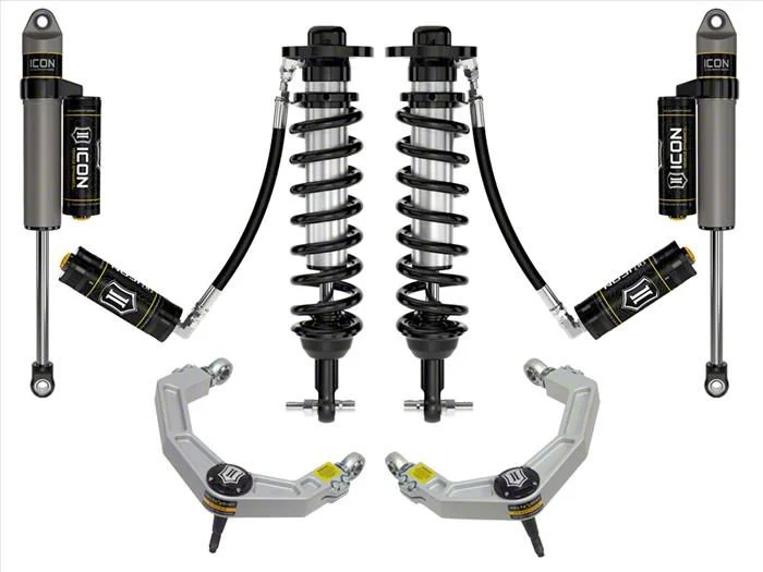 ICON Vehicle Dynamics 0 to 2.75-Inch Suspension Lift System with Billet Upper Control Arms; Stage 4 (21-26 4WD F-150, Excluding Raptor)