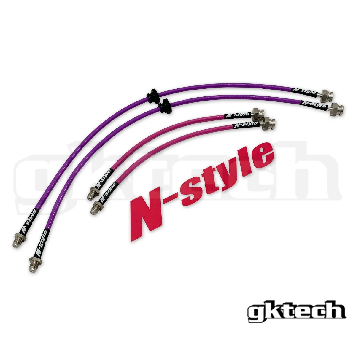 GKtech N-Style S13 240sx to Z32/GTST/GTR Conversion Braided Brake Lines (Front & Rear)