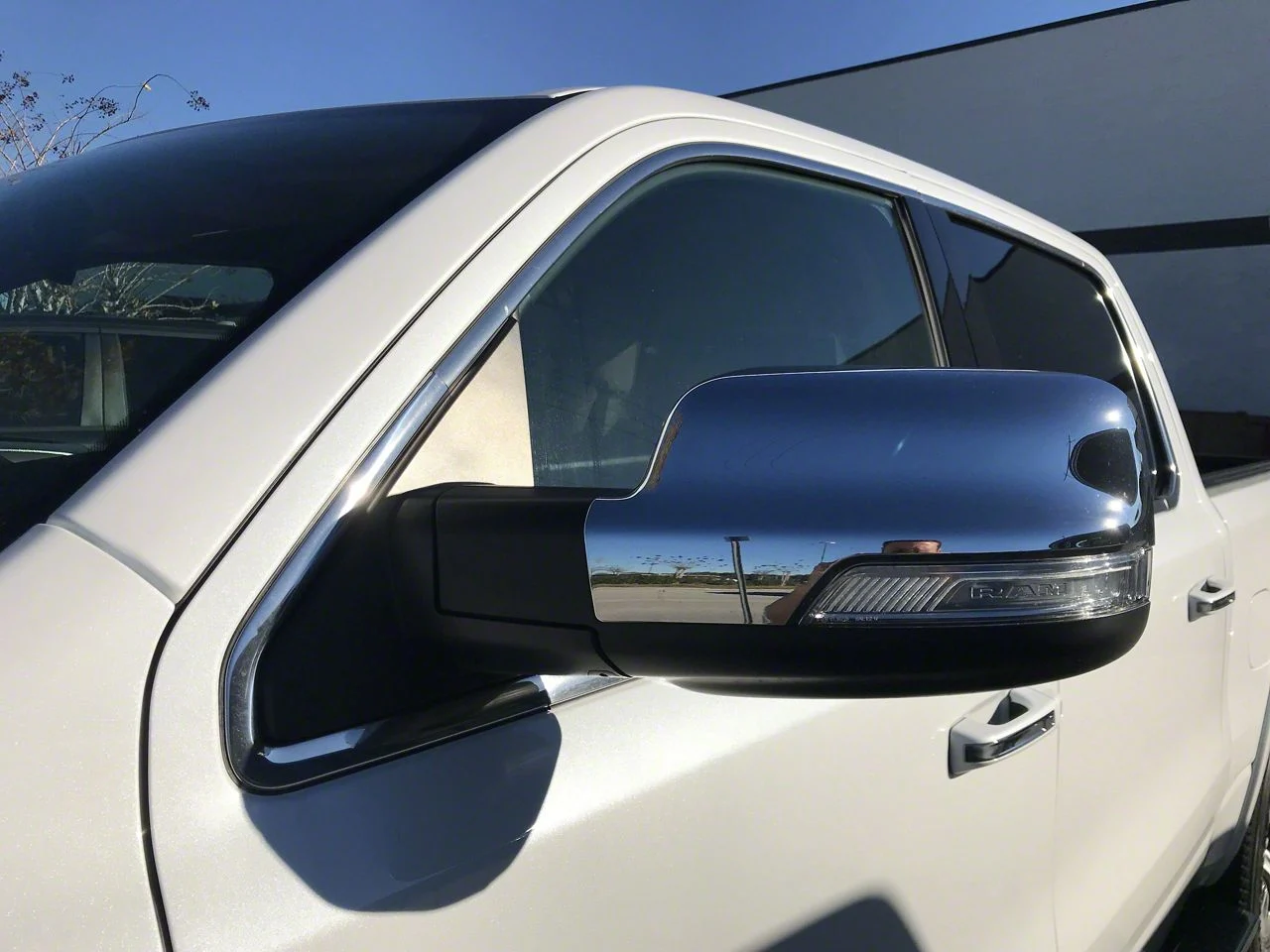 Infotainment 6x9 Power Folding Mirrors; Chrome (19-24 RAM 1500 w/o Blind Spot Monitor)