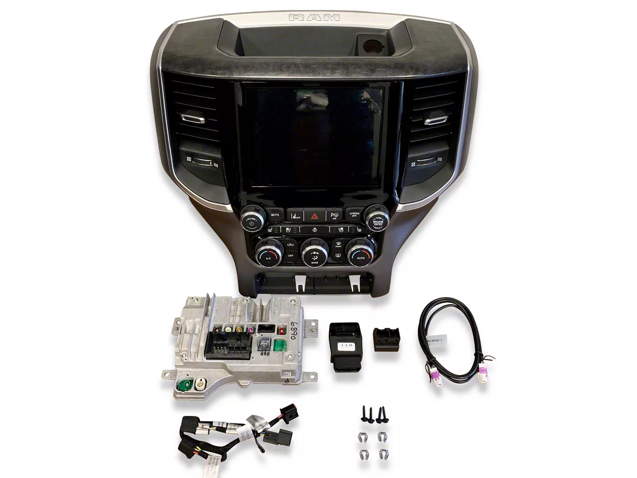 Infotainment UAV Radio Uconnect 4C NAV with 8.4-Inch Display with Apple CarPlay, Android Auto and without SiriusXM Radio Upgrade (19-24 RAM 1500 Big Horn)