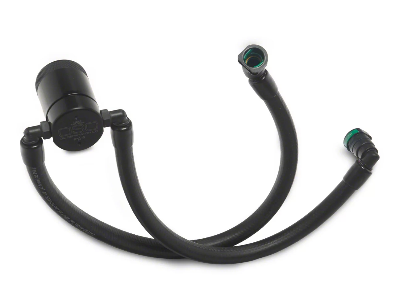 J&L 3.0 Oil Separator; Black Anodized; Passenger Side (21-24 RAM 1500 TRX)