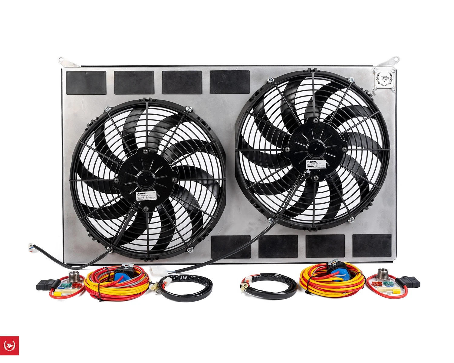 JZX90 / JZX100 Fan Shroud Kit with Dual 12" SPAL Fans + Dual Relay Harness Kits