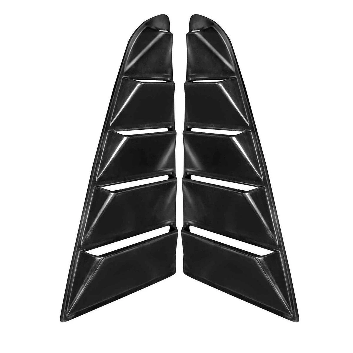Ford Mustang 2015-2017 Louvered 2 Piece Polyurethane Window Scoops - 37-6031