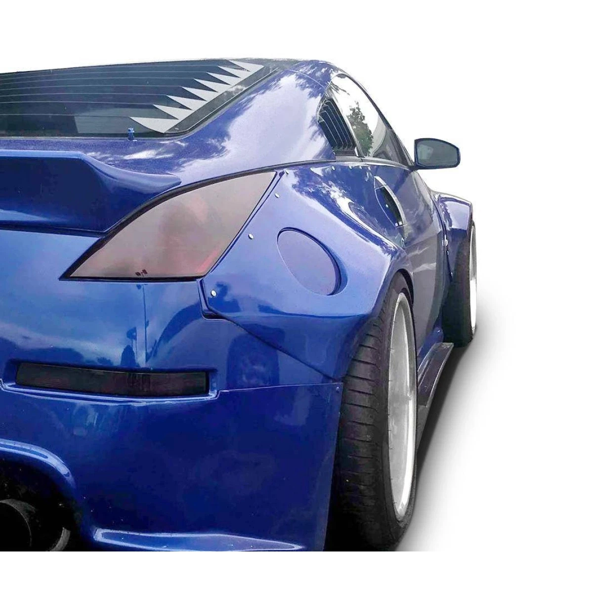 Nissan 350Z 2003-2008 Louvered 2 Piece Polyurethane Window Scoops - 37-6090
