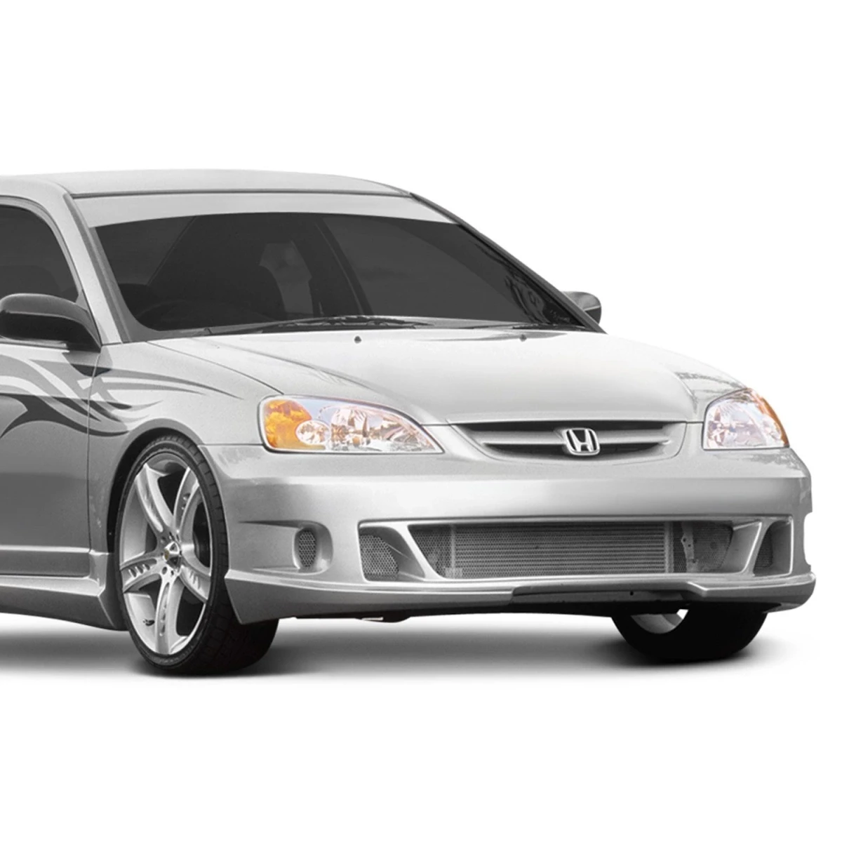 Honda Civic 2DR / 4DR 2001-2003 1 Piece Polyurethane Front Bumper - 37-6795