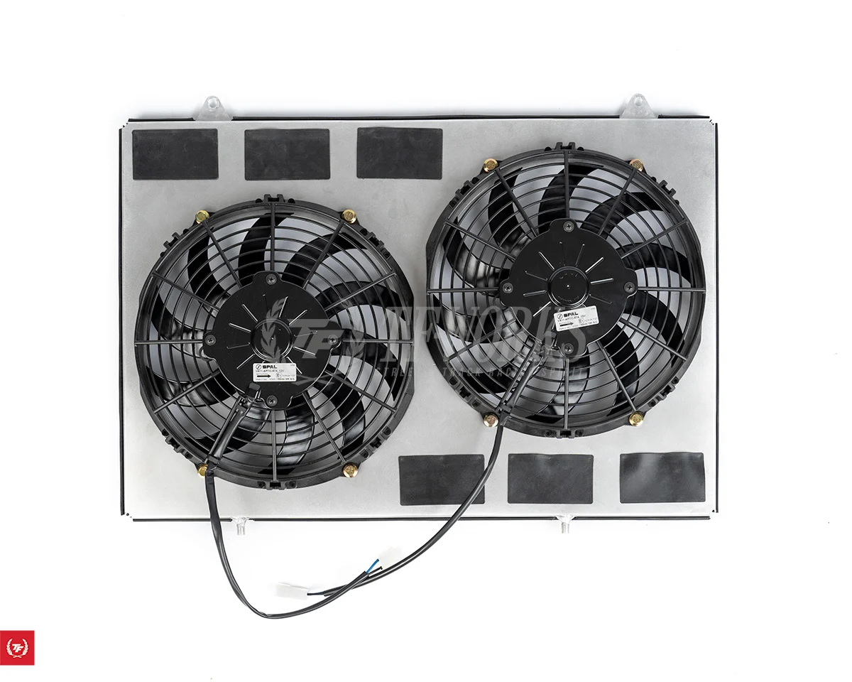 Kswap Koyo Radiator + Aluminum Fan Shroud with SPAL Fans