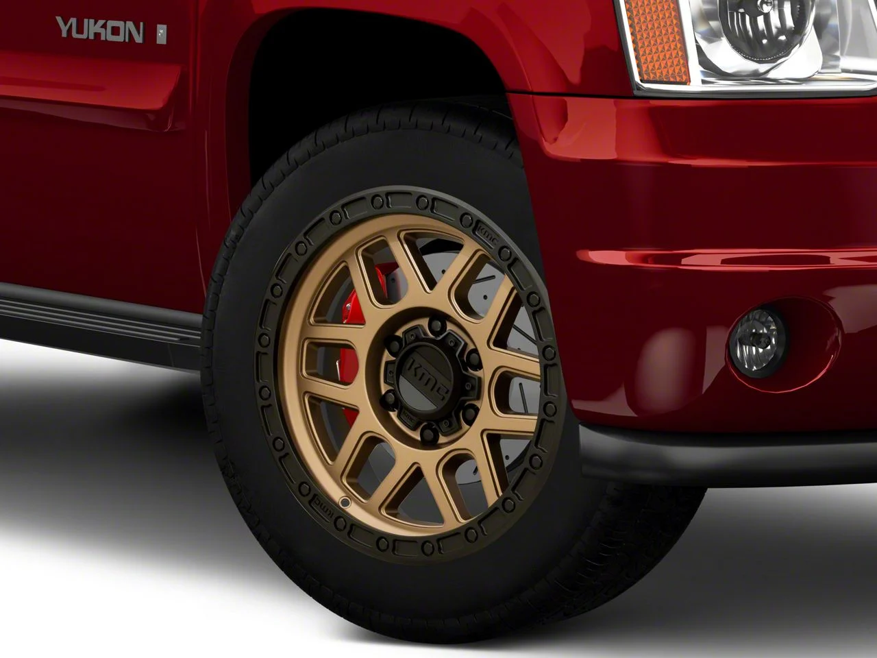 KMC Mesa Matte Bronze with Black Lip 6-Lug Wheel; 20x9; 18mm Offset (07-14 Yukon)