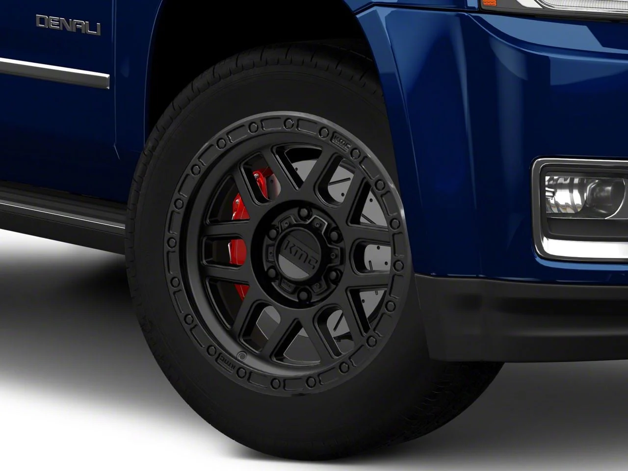 KMC Mesa Satin Black with Gloss Black Lip 6-Lug Wheel; 20x9; 0mm Offset (15-20 Yukon)