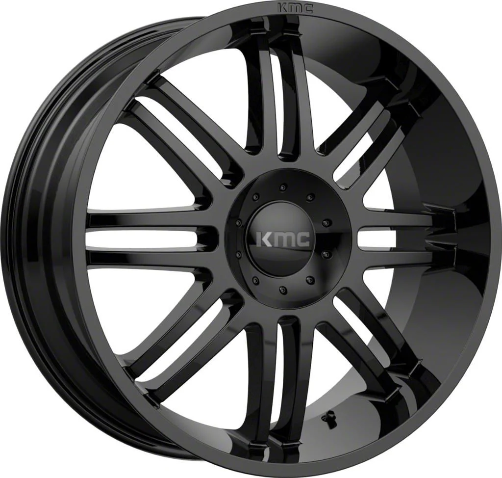 KMC Regulator Gloss Black 6-Lug Wheel; 20x9; 30mm Offset (15-20 Yukon)
