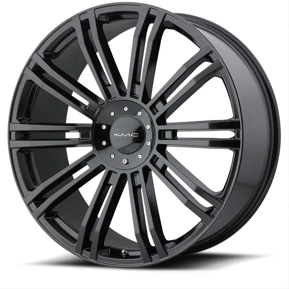 KMC D2 Gloss Black 6-Lug Wheel; 20x8.5; 10mm Offset (21-26 Yukon)