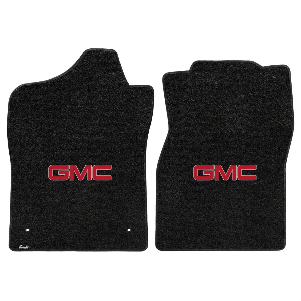 Lloyd Ultimat Front Floor Mats with Red GMC Logo; Black (07-13 Sierra 1500 Regular Cab)