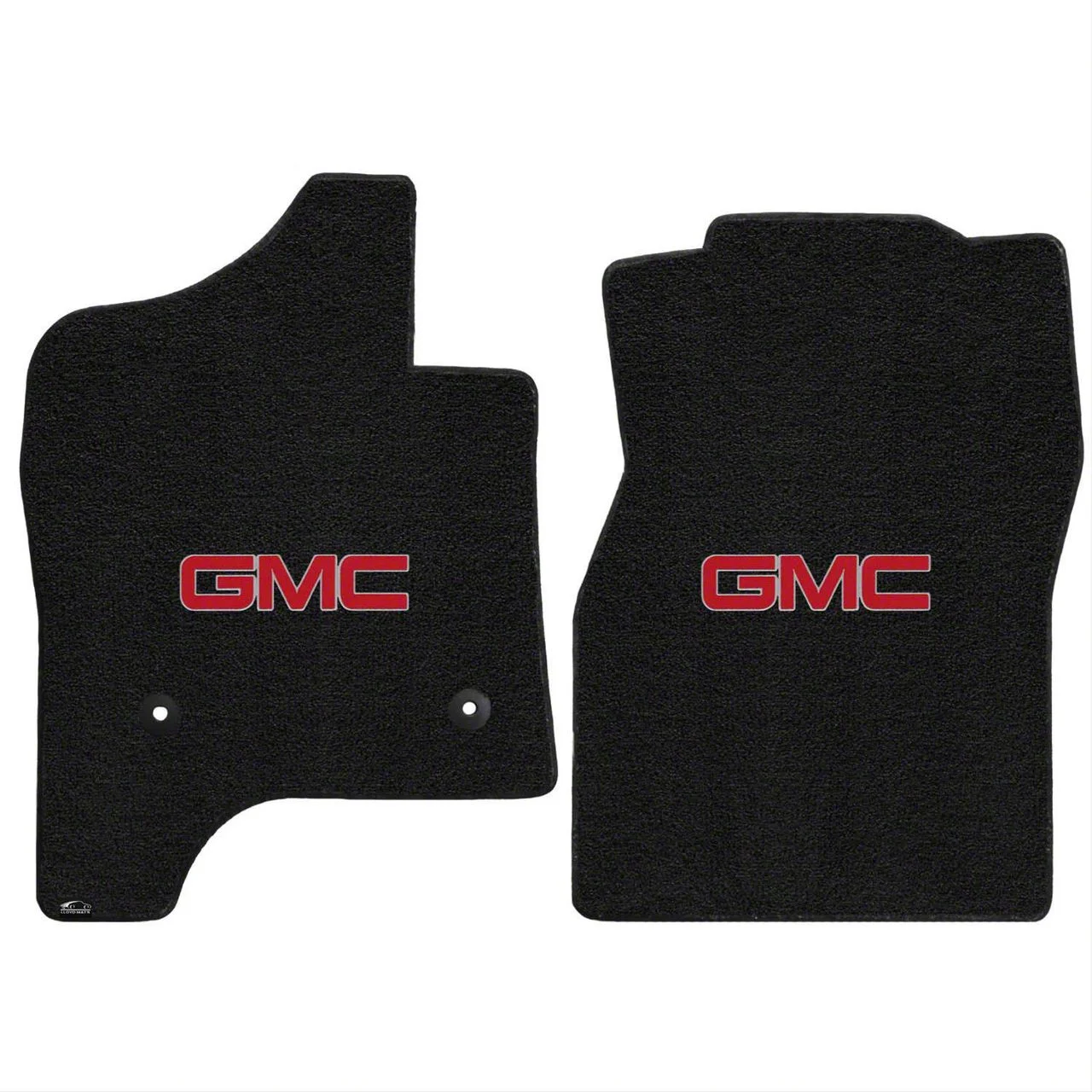 Lloyd Ultimat Front Floor Mats with Red GMC Logo; Black (14-18 Sierra 1500 Regular Cab)