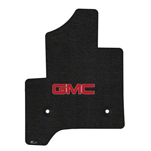 Lloyd Ultimat Front Floor Mats with GMC Logo; Black (15-19 Sierra 2500 HD Double Cab, Crew Cab)