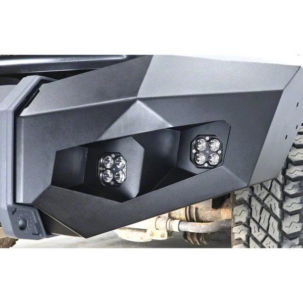 LoD Offroad Destroyer Front Bumper LoD Radiant Light Bezel Kit; Black Texture (11-22 F-250 Super Duty)