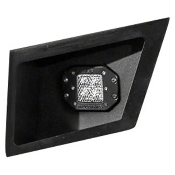 LoD Offroad Signature Series Rear Bumper Light Bezels for use with Rigid Dually / Dually 2 Series Flush Mount Lights; Black Texture (11-16 F-350 Super Duty)