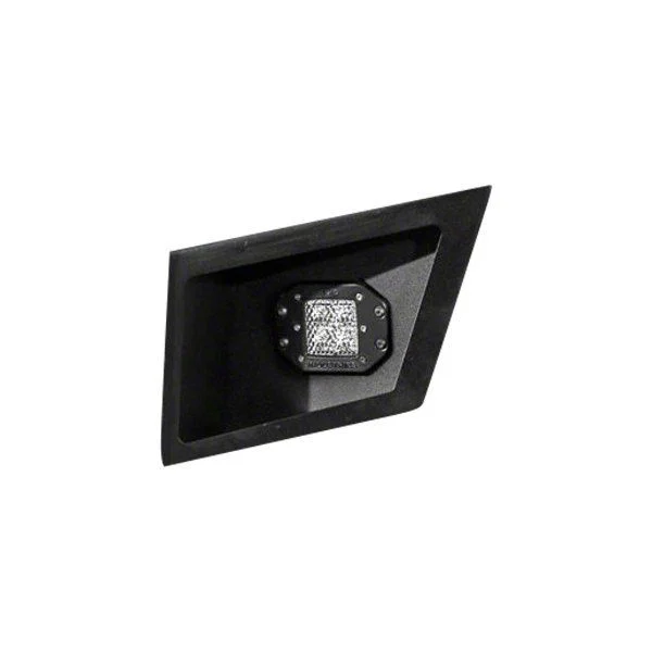 LoD Offroad Signature Series Rear Bumper Light Bezels for use with Rigid Dually / Dually 2 Series Flush Mount Lights; Black Texture (17-22 F-350 Super Duty)