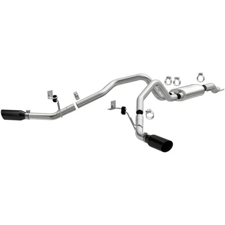 Magnaflow Street Series Dual Exhaust System with Black Tips; Side Exit (15-20 5.0L F-150)